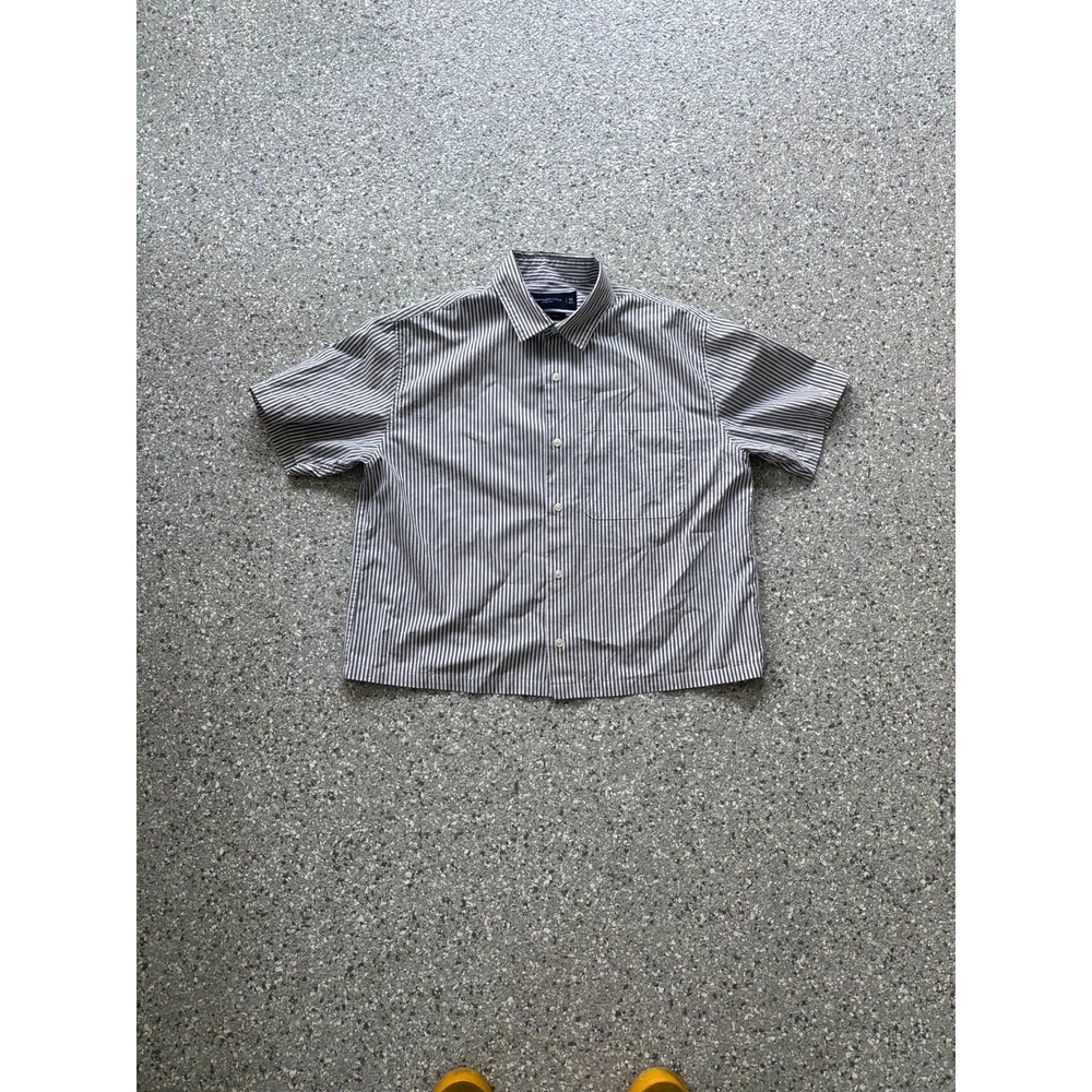 Abercrombie and Fitch striped button up white/grey size XS